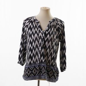 4/$25 Lucky Brand  Black Long Sleeve T- Shirt M *